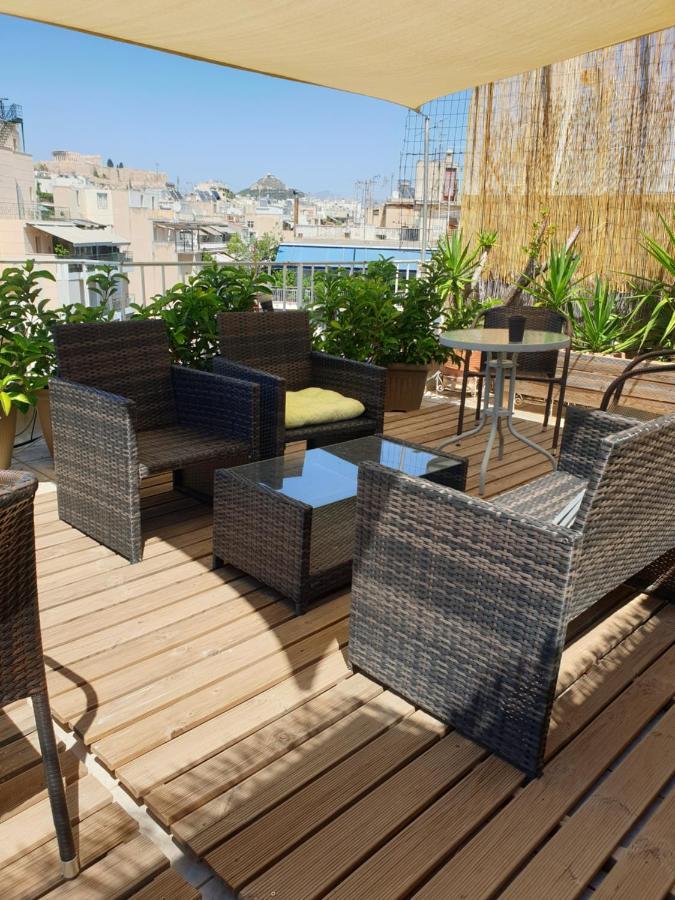 Renovated Studio With Roof Garden Access, 15 M Walk To Acropolis Apartment Атина Екстериор снимка